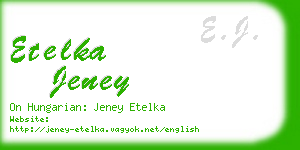 etelka jeney business card